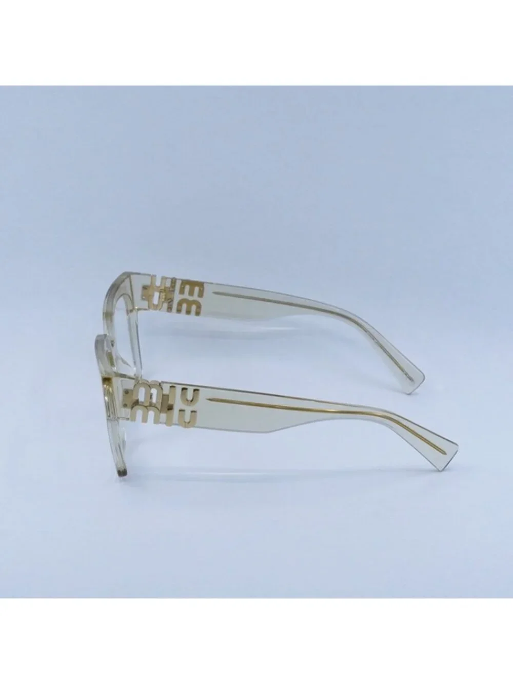 Miu Miu MU04UV 11T1O1 Eyeglasses Transparent Sand 52mm Square Frame